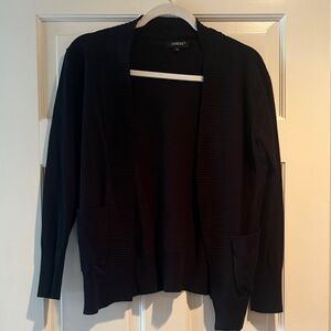 Black Open-Front Cardigan